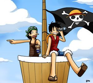 Where_are_you_looking_at__.jpg luffy and usopp image by Amparker_2008