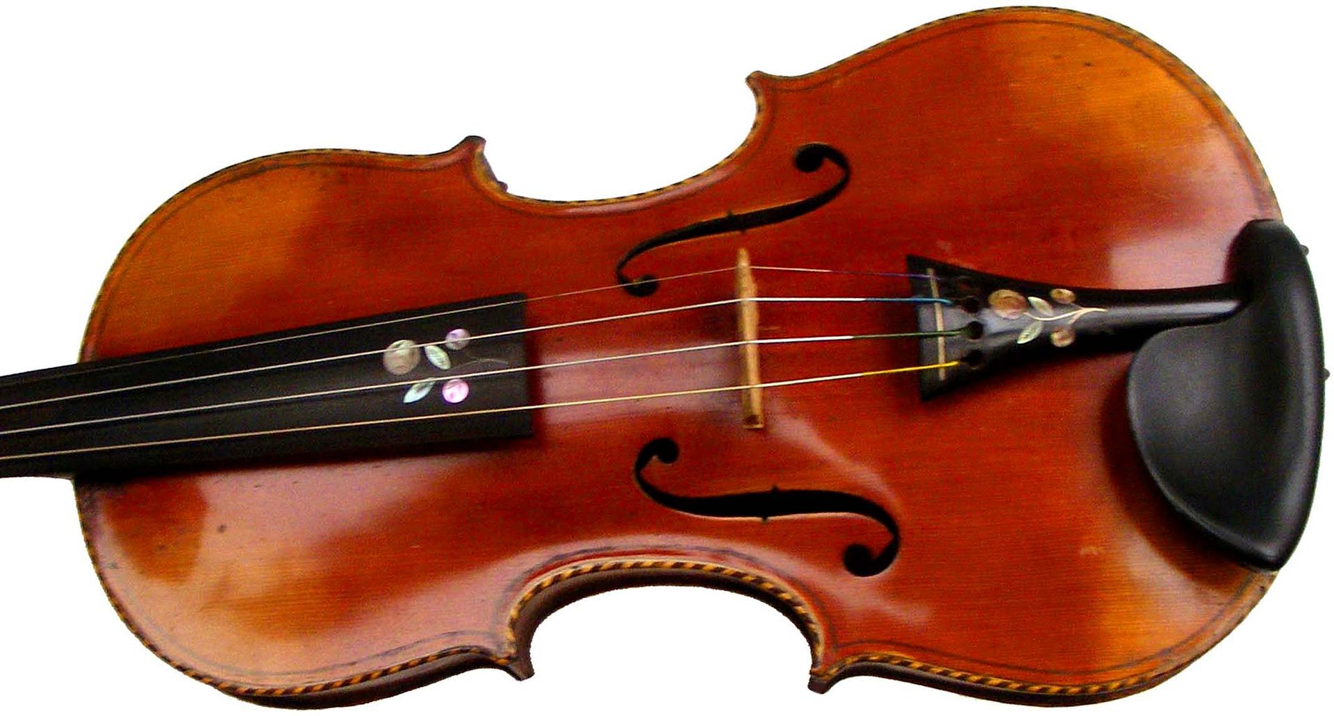 RARE 19th C INLAID VIOLIN,, ANTIQUE GERMAN SAXON BIG, RICH SOUND