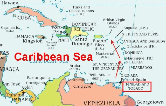 map of the caribbean for kids