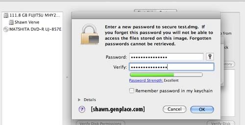 password set in MAc