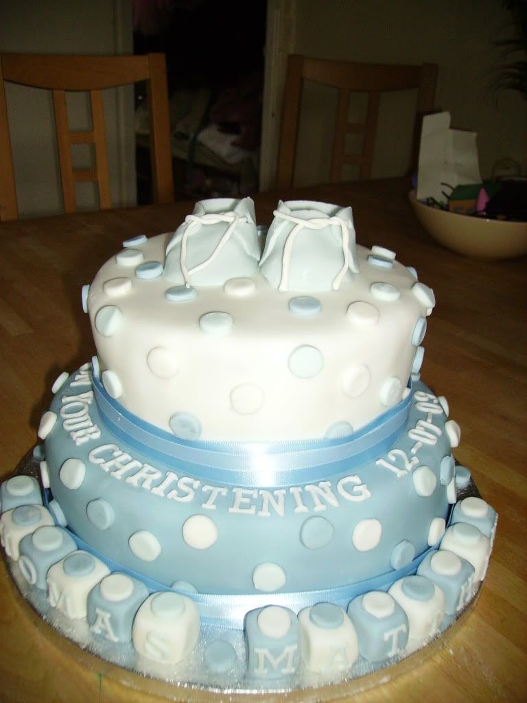 christening boy cakes