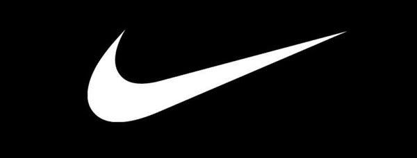 nike swoosh black and white