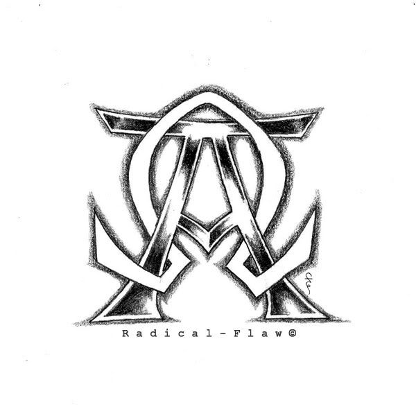 alpha omega tattoos. It is the alpha omega symbol.