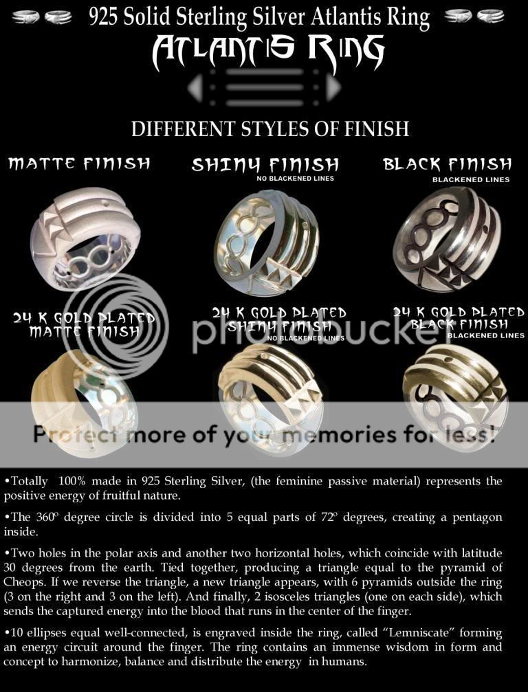 Styles of atlantis ring finish silveralexa