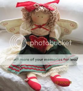   COTTAGE CHIC VINTAGE CHRISTMAS HOLIDAY ANGEL RAG DOLL NEW  