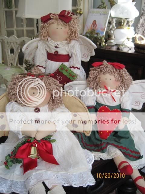   COTTAGE CHIC VINTAGE CHRISTMAS HOLIDAY ANGEL RAG DOLL NEW  